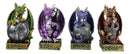 Set of 4 Fantasy Metallic Colorful Miniature Alchemy Battle Dragons Figurines
