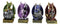 Set of 4 Fantasy Metallic Colorful Miniature Alchemy Battle Dragons Figurines