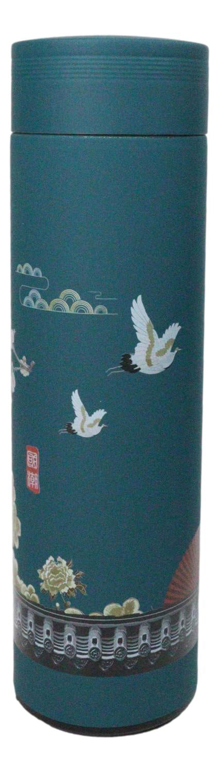 Cranes Florals 17oz Vacuum Insulated Stainless Steel Thermos Bottle With Infuser