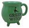 Wicca Magic Green Witch Flying Broomstick Cauldron Ceramic Mug With Handle 16oz