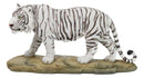 Prowling Fierce Leucistic Winter White Bengal Tiger Figurine 11.25" L