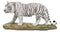Prowling Fierce Leucistic Winter White Bengal Tiger Figurine 11.25" L
