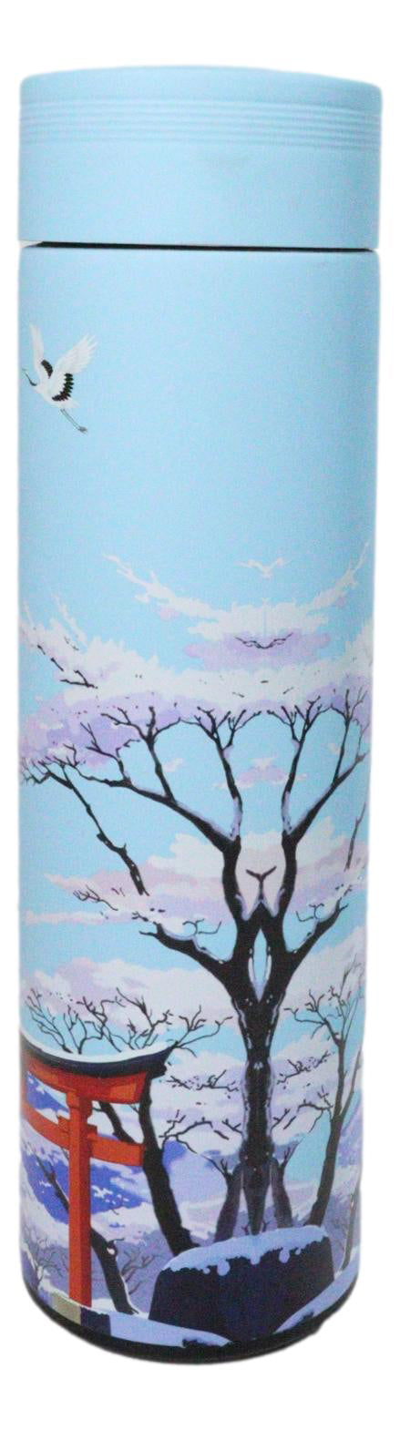 Mount Fuji 17oz Vacuum Insulated Stainless Steel Thermos Bottle with Tea Infuser