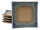 Pack Of 5 Ao Nagashi Collection Square Appetizer Dessert Salad Plates 5.5"L