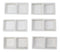 Pack Of 6 Yukino Hana Snowflakes Melamine 2 Partition Condiments Sauce Dishes