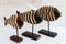 Balinese Wood Handicrafts Large Swimming River Fish Family Set of 3 Figurines