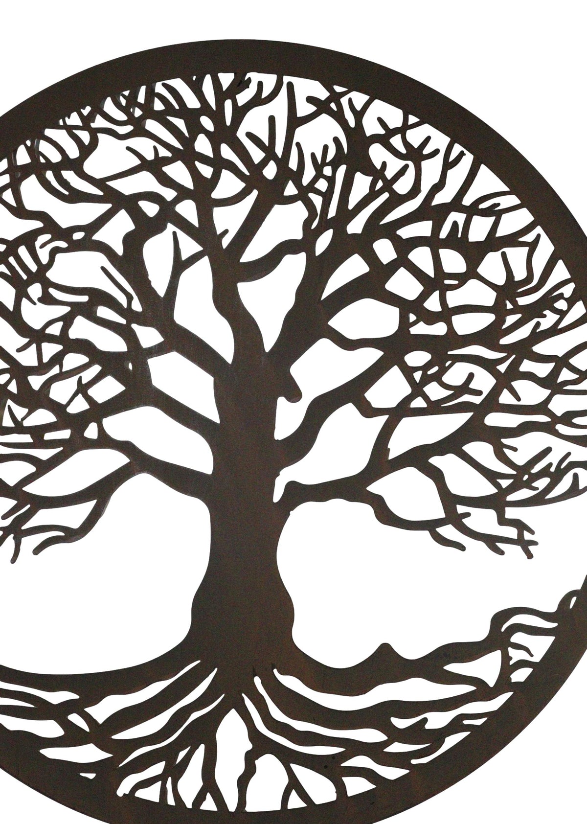 Brown 23"D Oversized Celtic Tree of Life Medallion Metal Wall Circle Plaque