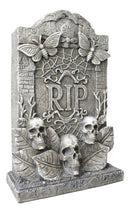 Ossuary Gothic Skulls Death Moths Graveyard Mortuary RIP Tombstone Figurine