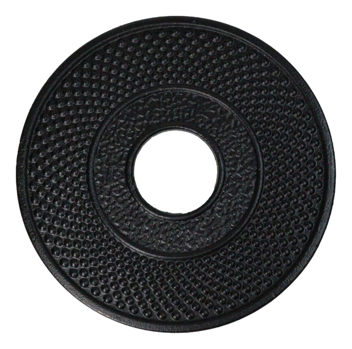 Round Hobnails Pattern Cast Iron Metal Tetsubin Teapot Trivet Stand 5"D