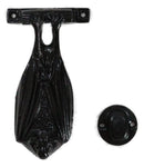 Cast Iron Rustic Black Creature Of The Night Nocturnal Bat Sleeping Door Knocker