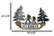 Rustic Sasquatch Big Foot by Pine Trees Hide & Seek Metal Wall Decor Plaque