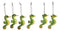Set Of 6 Green Seahorses Ocean Marine Beach Wall Hanging Decor Tree Ornaments