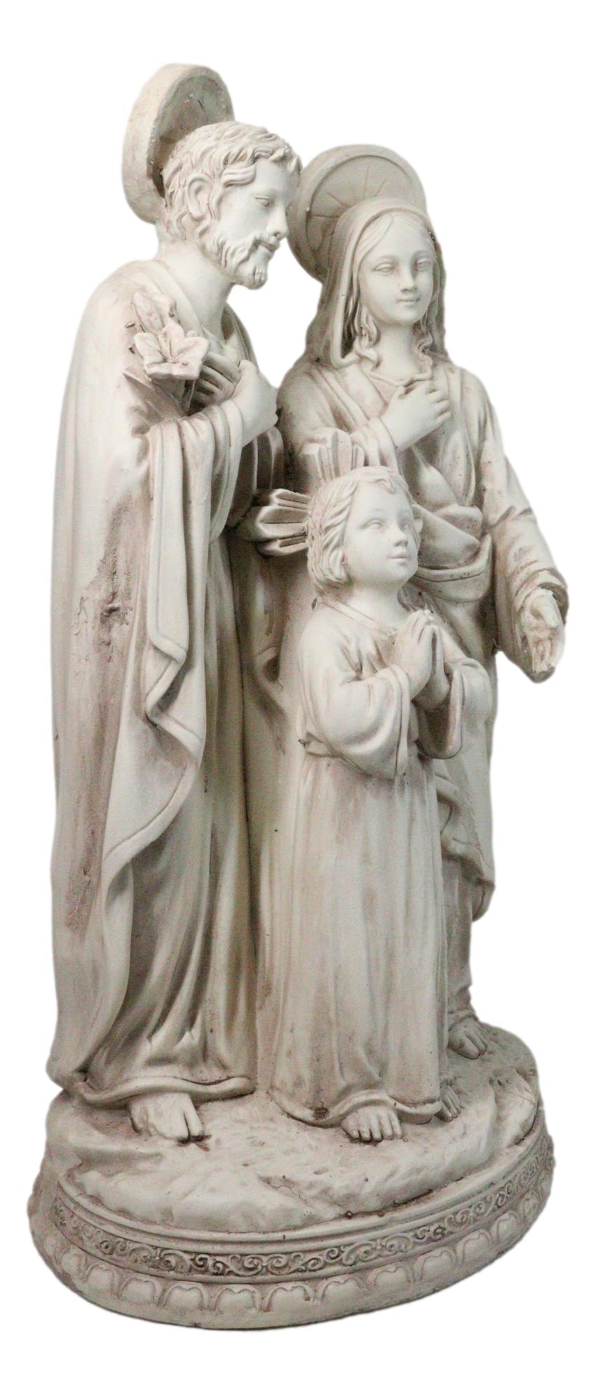 Catholic Church The Holy Family Mary Joseph Jesus Large Outdoor Statue 24" Tall - Ebros Gift