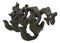 Rustic Country Cast Iron Squirrel On Tree Branch 4-Peg Wall Coat Hooks 13"L