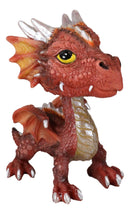 Red Whimsical Wyrmling Dragon With Flutter Wings Decorative Bobblehead Figurine