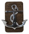 Aluminum Sailor Marine Sea Ship Anchor On Board 2 Pegs Double Wall Hook Plaque