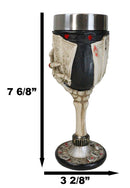 Poker Cards Casino Royale 4 Of A Kind Aces Skeleton Hand 7oz Wine Drink Goblet