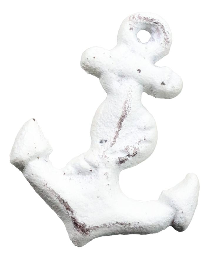 Set Of 6 Aged White Marine Sea Sailor Ship Anchor Drawer Cabinet Door Pull Knobs