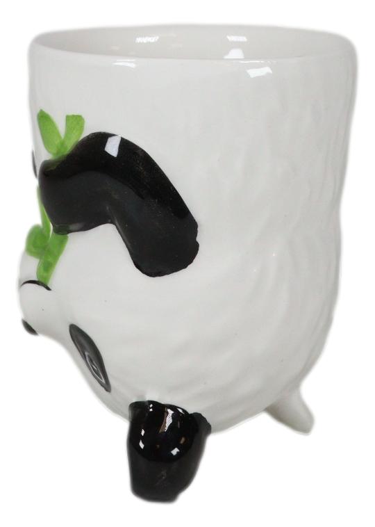 Topsy Turvy Ceramic Giant Asian Panda Bear Latte Juice Dessert Mini Mug Cup