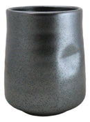 Pack Of 6 Black Tetsu Kesho Reactive Glaze Ceramic Yunomi Tea Cups 9oz
