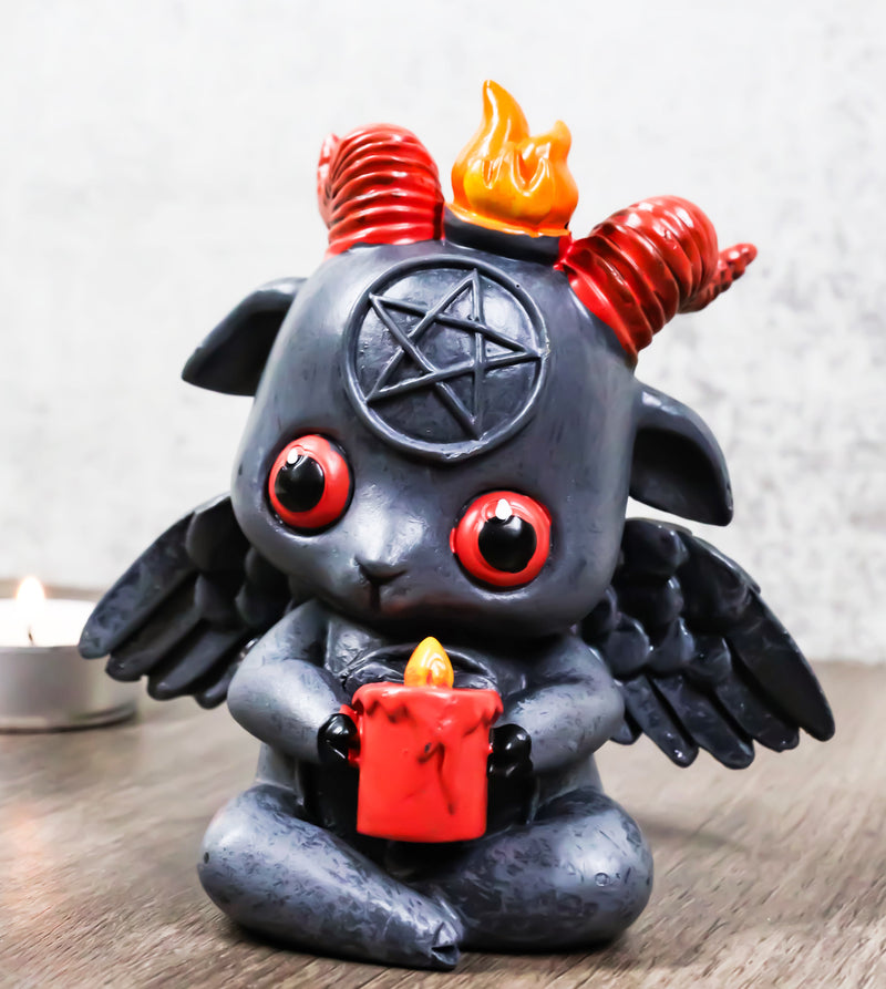 Wicca Occult Pentagram Baphy The Sabbatic Baby Goat Baphomet Ritual Figurine