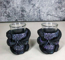 Set Of 2 Ossuary Gothic Pentagram Slitherin Skull And Serpent Snake Shot Glasses