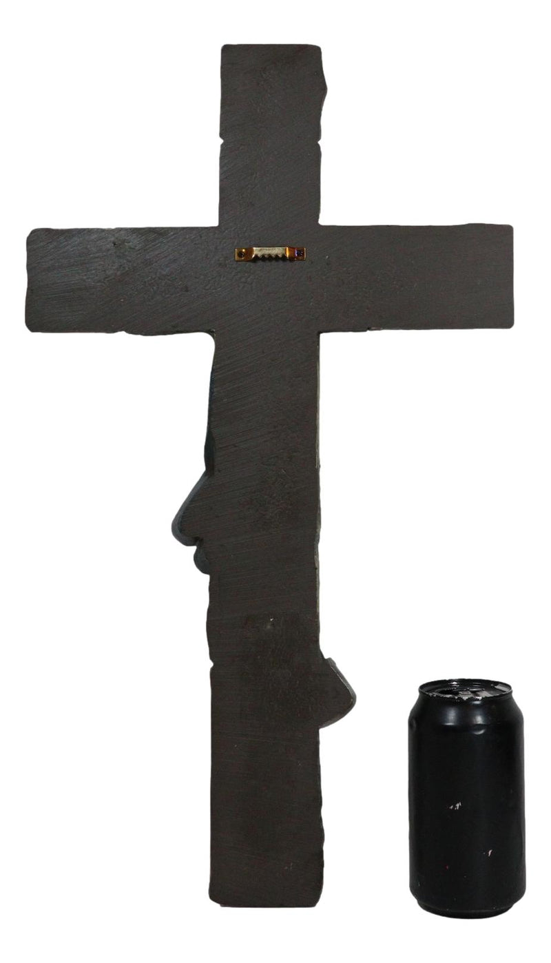 Large Men In Blue Police Officer Gun Eagle Badge Hope Grace Peace Wall Cross