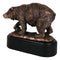 Pawing Grizzly Bear Statue 6.25"H Bronze Electroplated Resin Wildlife Figurine