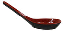 Contemporary High Gloss Red Black Melamine Asian Soup Spoons Pack Of 12 Set