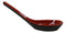 Contemporary High Gloss Red Black Melamine Asian Soup Spoons Pack Of 12 Set