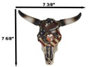 Western Marine Patriotic US Flag American Bald Eagle Cow Skull Wall Decor