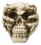 Ossuary Macabre Evil Skull With Skeleton Claws On Bloody Cranium Figurine