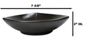 Set Of 6 Kokuyo Black Minimalist Appetizer Salad Triangular Deep Serving Plates