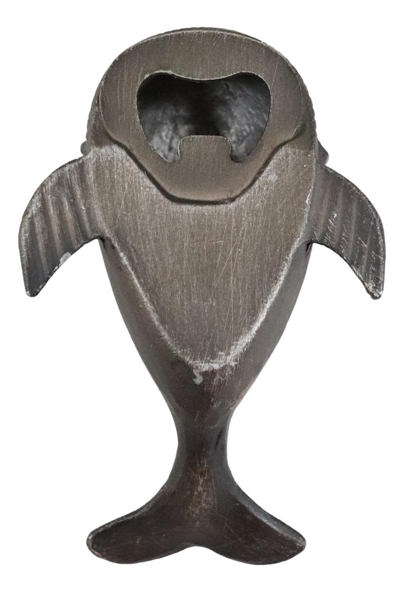 Rustic Cast Iron Nautical Marine Sperm Whale Soda Beer Hand Bottle Cap Opener