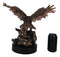 Majestic Bald Eagle Mother Spreading Her Wings Over Her Chick Bronzed Figurine