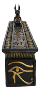 Egyptian God Of The Dead Anubis Jackal Dog Incense Burner And Storage Box Holder