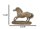 Western Wild And Free Open Grasslands Galloping Horse Faux Wood Figurine 9"L