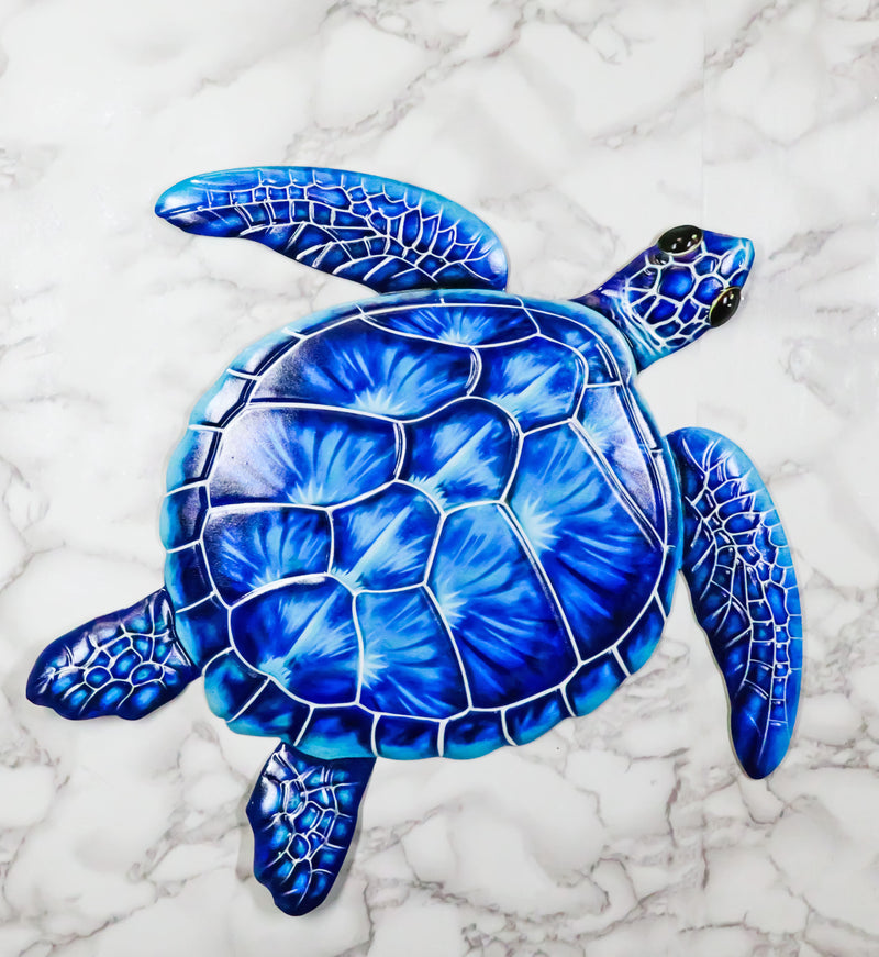 Marine Ocean Harmony Series Blue Bermuda Elegant Sea Turtle Metal Wall Decor