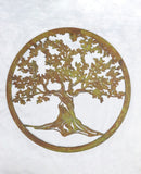 Green 24"D Oversized Celtic Tree of Life Medallion Metal Wall Circle Plaque