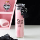 Pack of 2 Pink Love Potion Passion Fruit Tube Wax Candles In Glass Jars 8"H