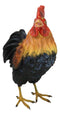 Rustic Western Proud Country Chicken Rooster In Stately Pose Figurine 8"Tall