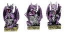 Set of 12 Colorful Viking Dragons in Multiple Poses and Armory Mini Figurines