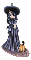 Amy Brown Halloween Pumpkin Gothic Ravenspell Crow Witch With Cane Figurine