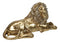 Faux Brass Gold African Safari In Regal Pose Lion King of The Jungle Figurine
