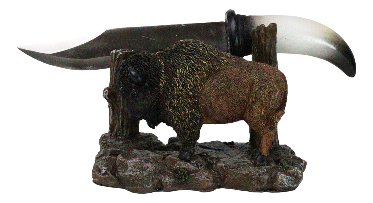 Rustic Western Native Bison Buffalo Stainless Steel Knife Letter Opener Set