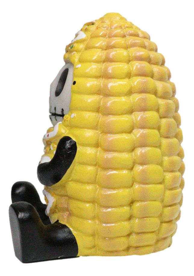 Furrybones Elotito Zesty Corn and Lime Snack Skeleton Figurine Furry Bones