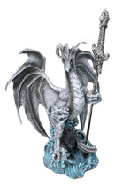 Ruth Thompson Pale White Spirit Omega Blade Dragon Statue With Sword Decor