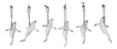 Set Of 6 Antique White Sharks Ocean Marine Wall Hanging Decor Tree Ornaments
