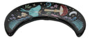 Porcelain Wicca Dark Forest Toadstool Mushrooms Moth Crescent Moon Trinket Dish
