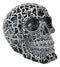 God of Lightning Thunder Bolt Punk Rock Black Skull Figurine Ossuary Macabre Art